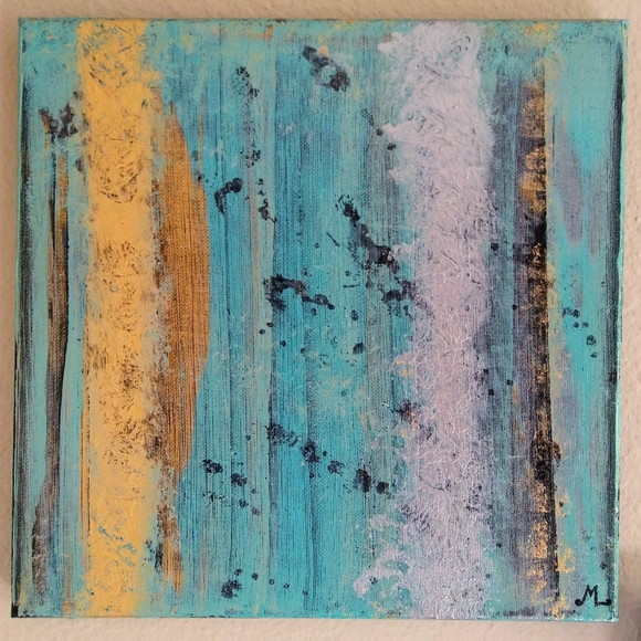 Pair of 12" X 12" OOAK PAINTINGS - Picture 3 of 4